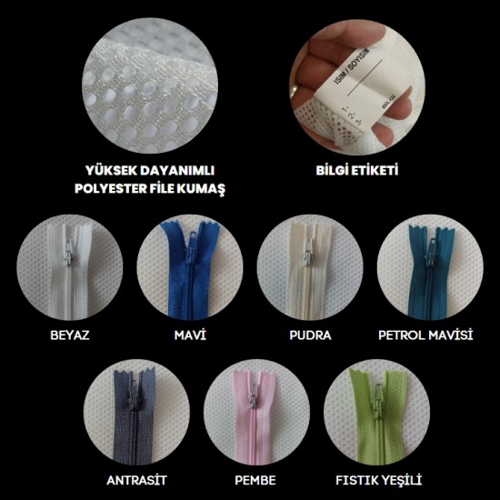 Fermuarlı Çamaşır Yıkama Filesi Fermuarlı Çamaşır Yıkama Filesi