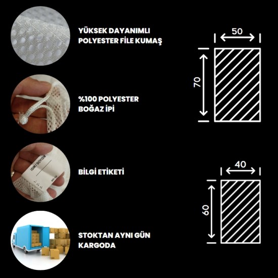 Standart Çamaşır Yıkama Filesi